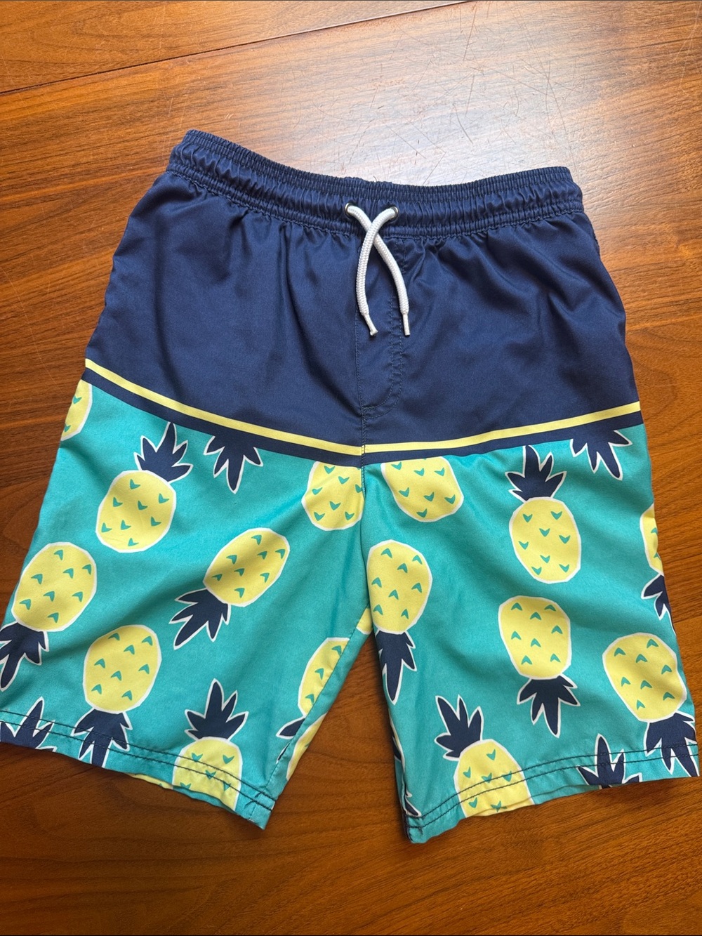 Carter's Navy and Teal Pineapple Print Swim Shorts